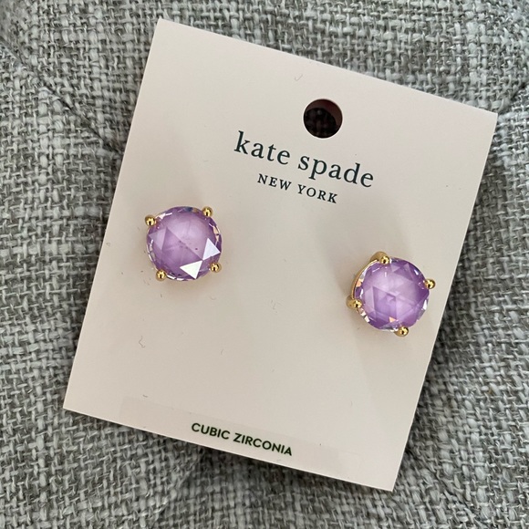kate spade lavender gumdrop stud earrings - Picture 6 of 7